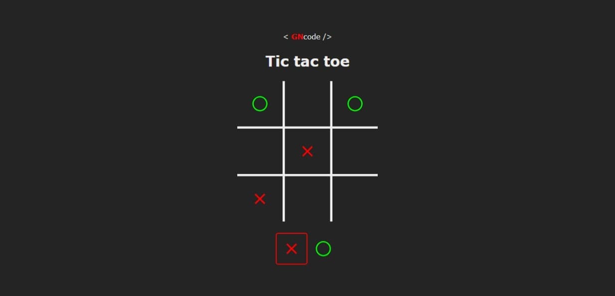 Tic Tac Toe game